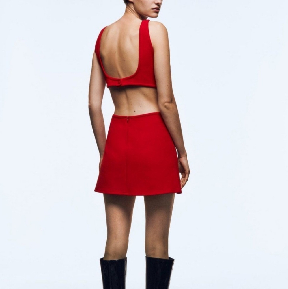 Zara open back dress